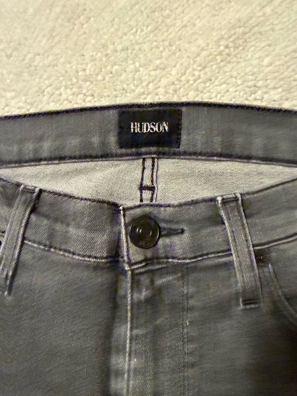 Hudson Washed Black/Grey Shine MidRise Skinny Jeans 29 - Picture 7 of 10